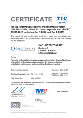 ISO 9001 and ISO/IEC 27001